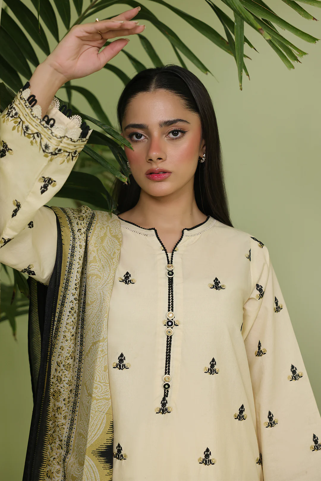 Embroidered Shirt Shalwar Dupatta - 1369 - Image 2