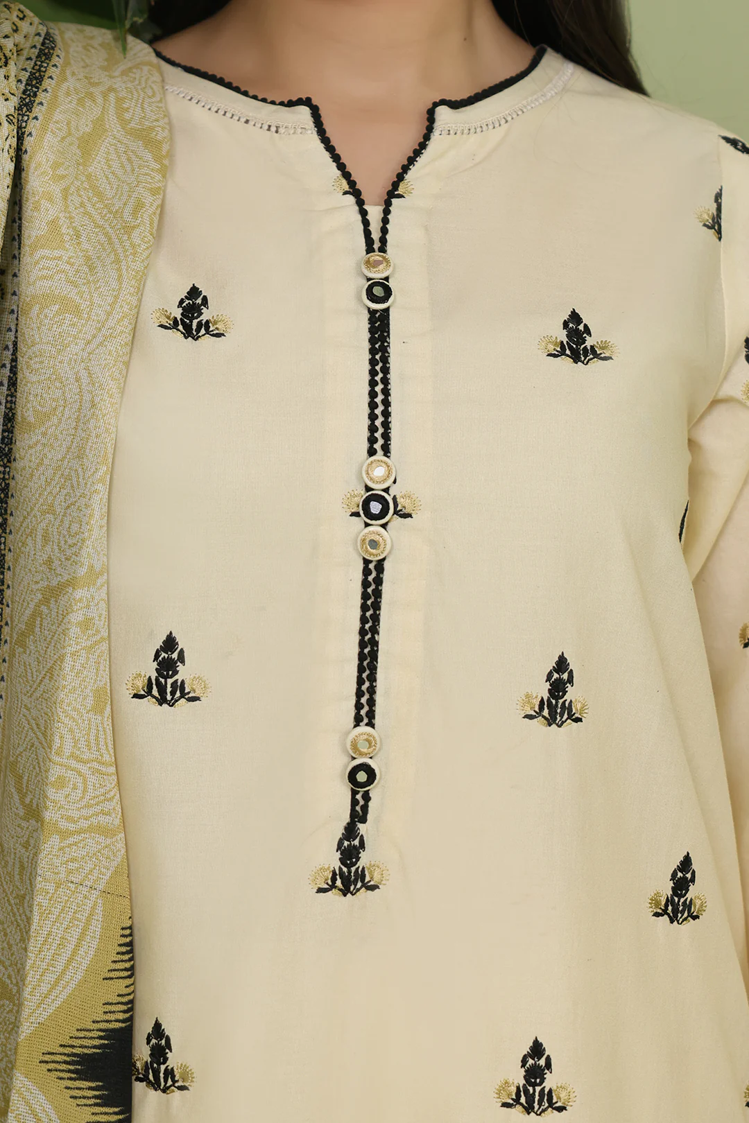 Embroidered Shirt Shalwar Dupatta - 1369 - Image 3