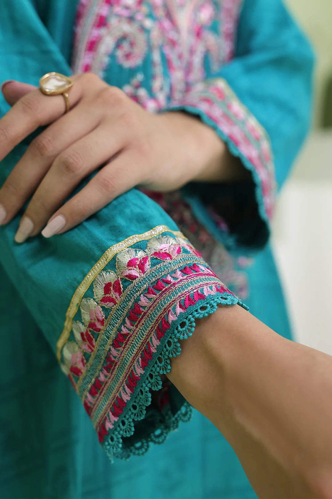 Embroidered Shirt Shalwar Dupatta - 1464 - Image 4