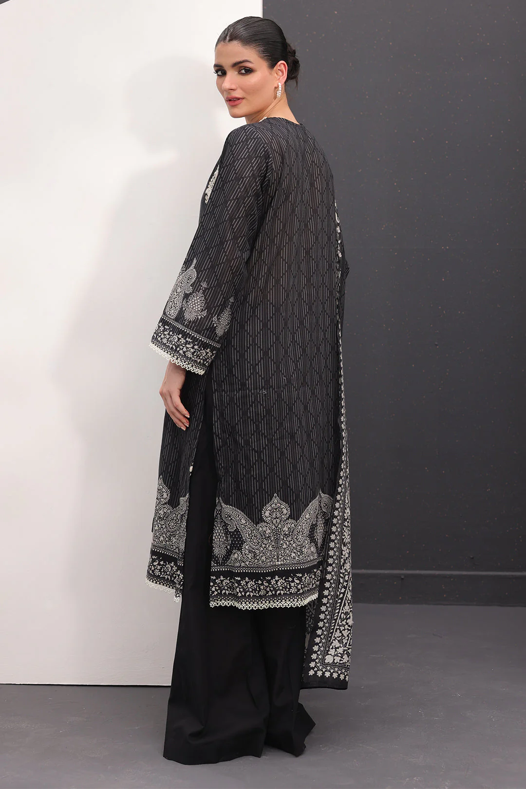 Embroidered Shirt Shalwar Dupatta - 1537 - Image 5