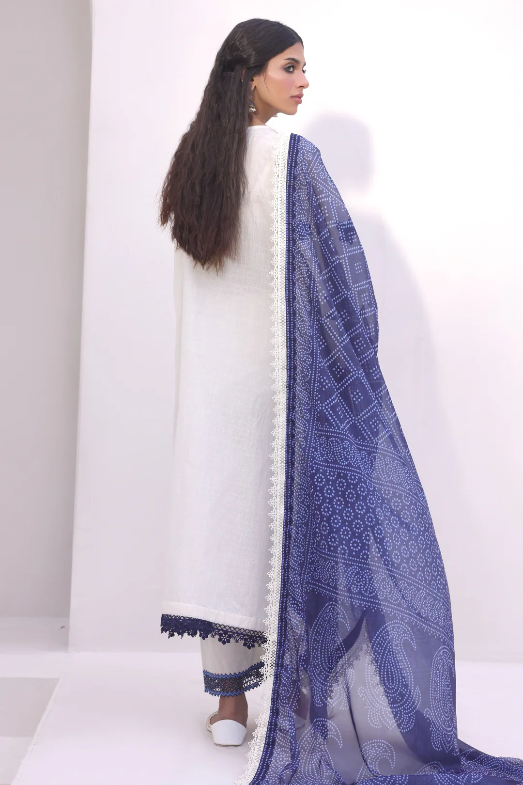 Embroidered Shirt Shalwar Dupatta - 1554 - Image 6