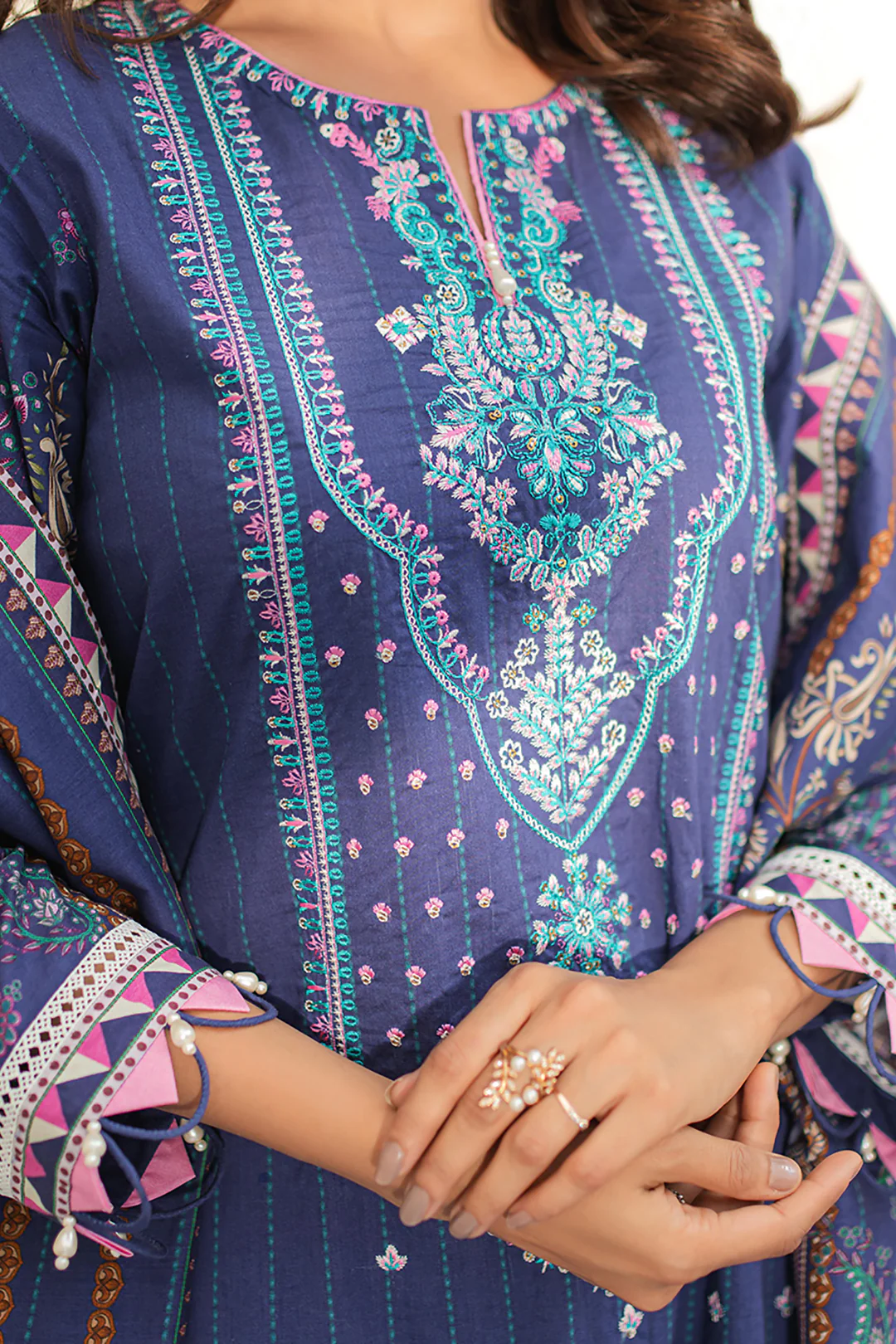 Embroidered Shirt Shalwar Dupatta - 1680 - Image 4