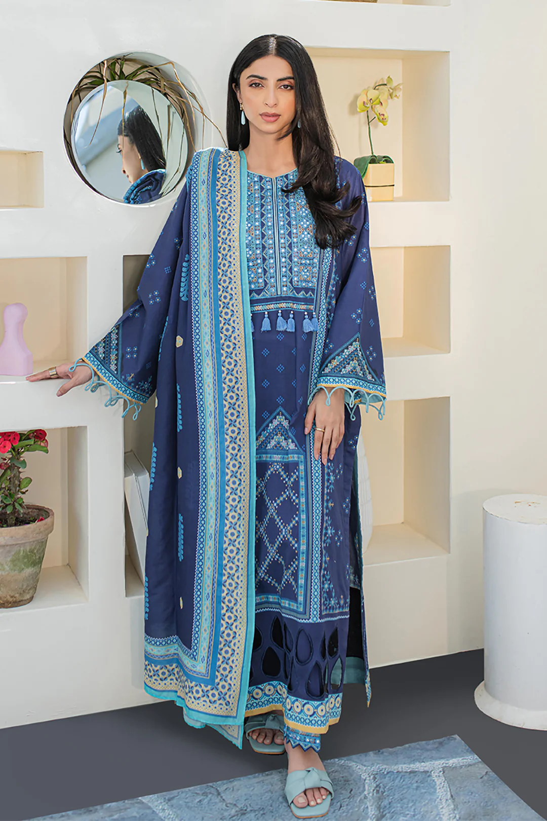 Embroidered Shirt Shalwar Dupatta - 1681