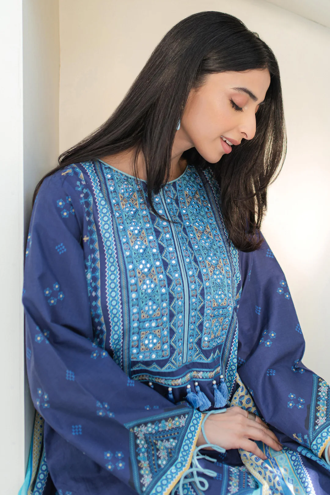 Embroidered Shirt Shalwar Dupatta - 1681 - Image 2