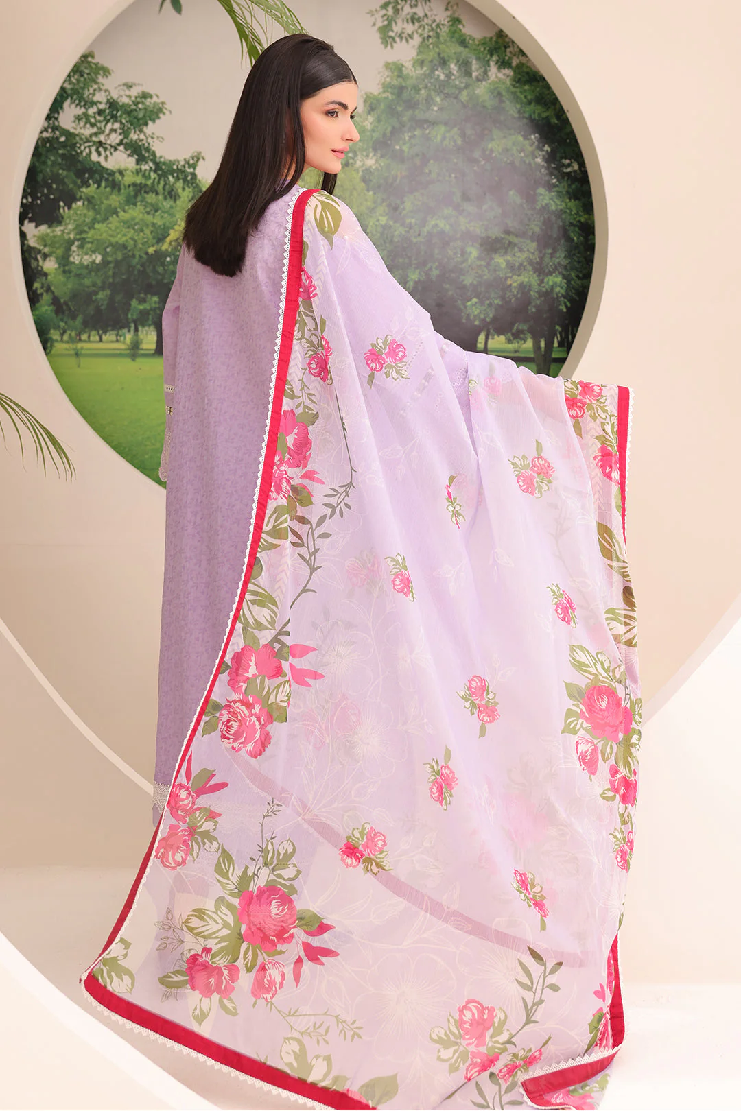 Embroidered Shirt Shalwar Dupatta - 1764 - Image 7