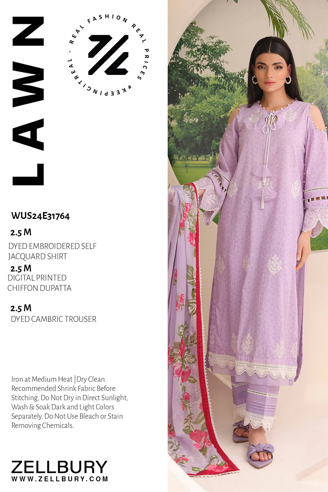 Embroidered Shirt Shalwar Dupatta - 1764 - Image 9