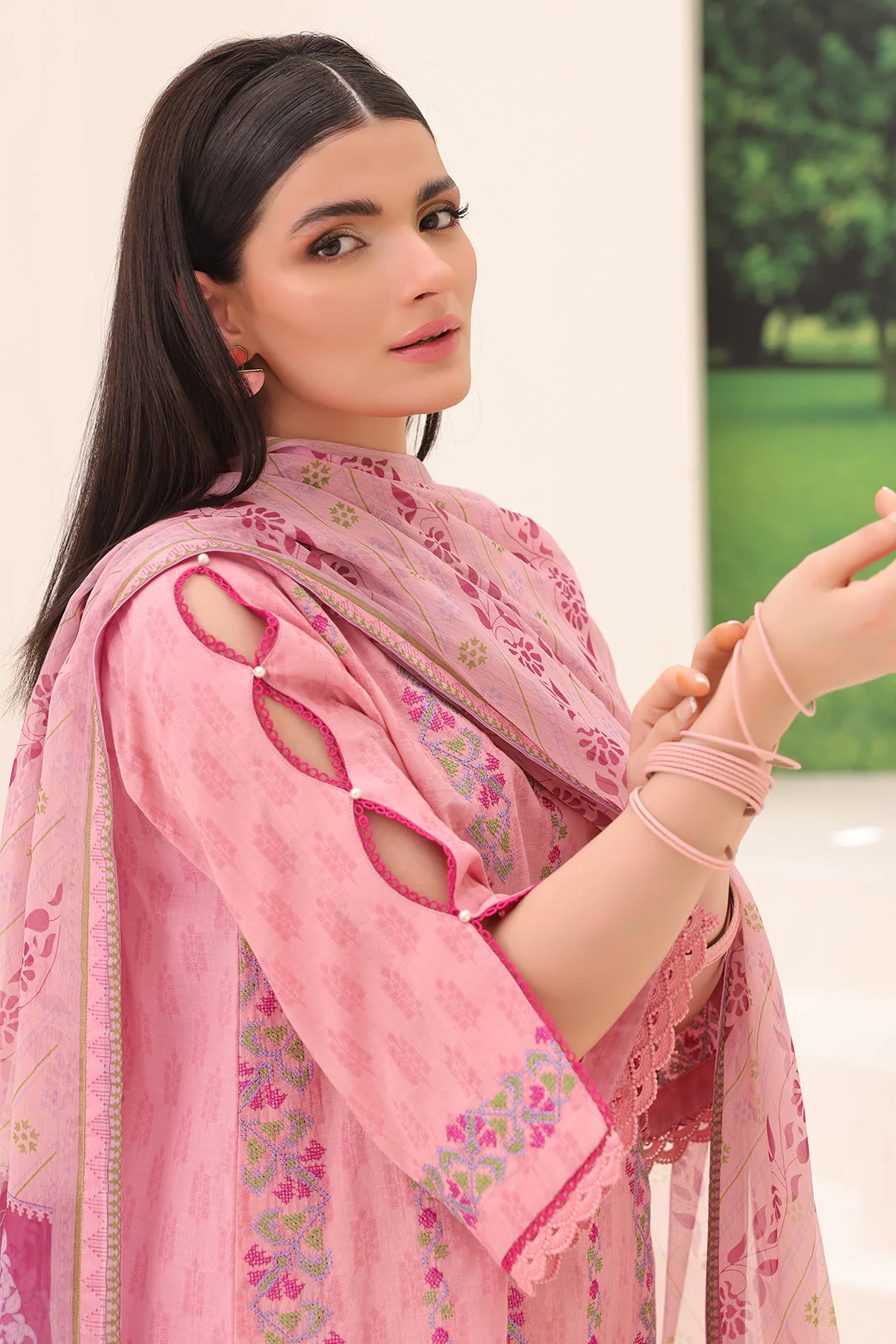 Embroidered Shirt Shalwar Dupatta - 1765 - Image 2