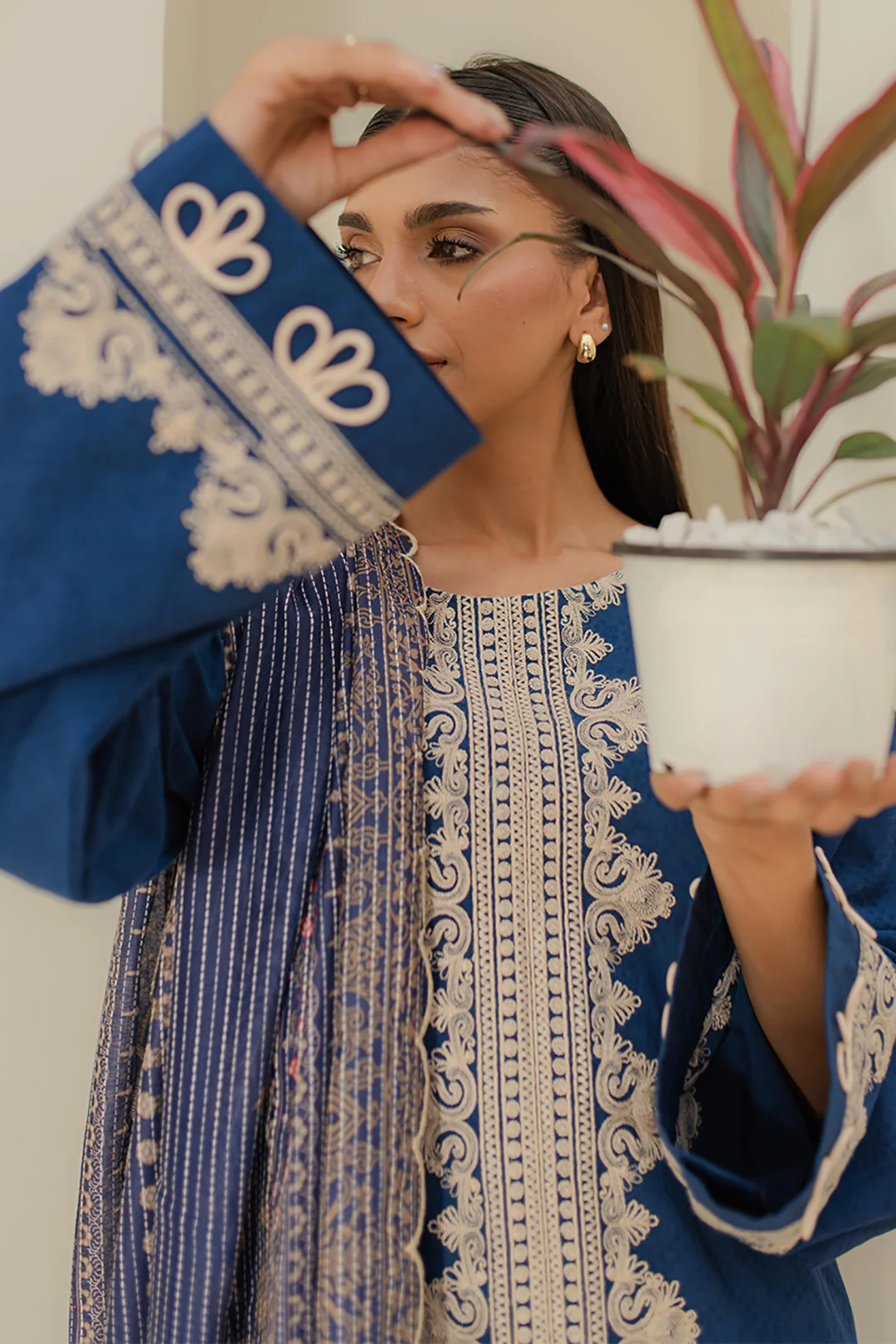 Embroidered Shirt Shalwar Dupatta - 1767 - Image 3