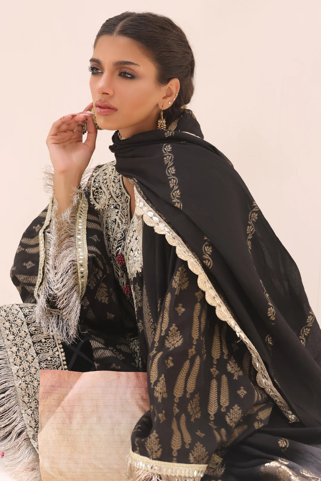Embroidered Shirt Shalwar Dupatta - 1799 - Image 6