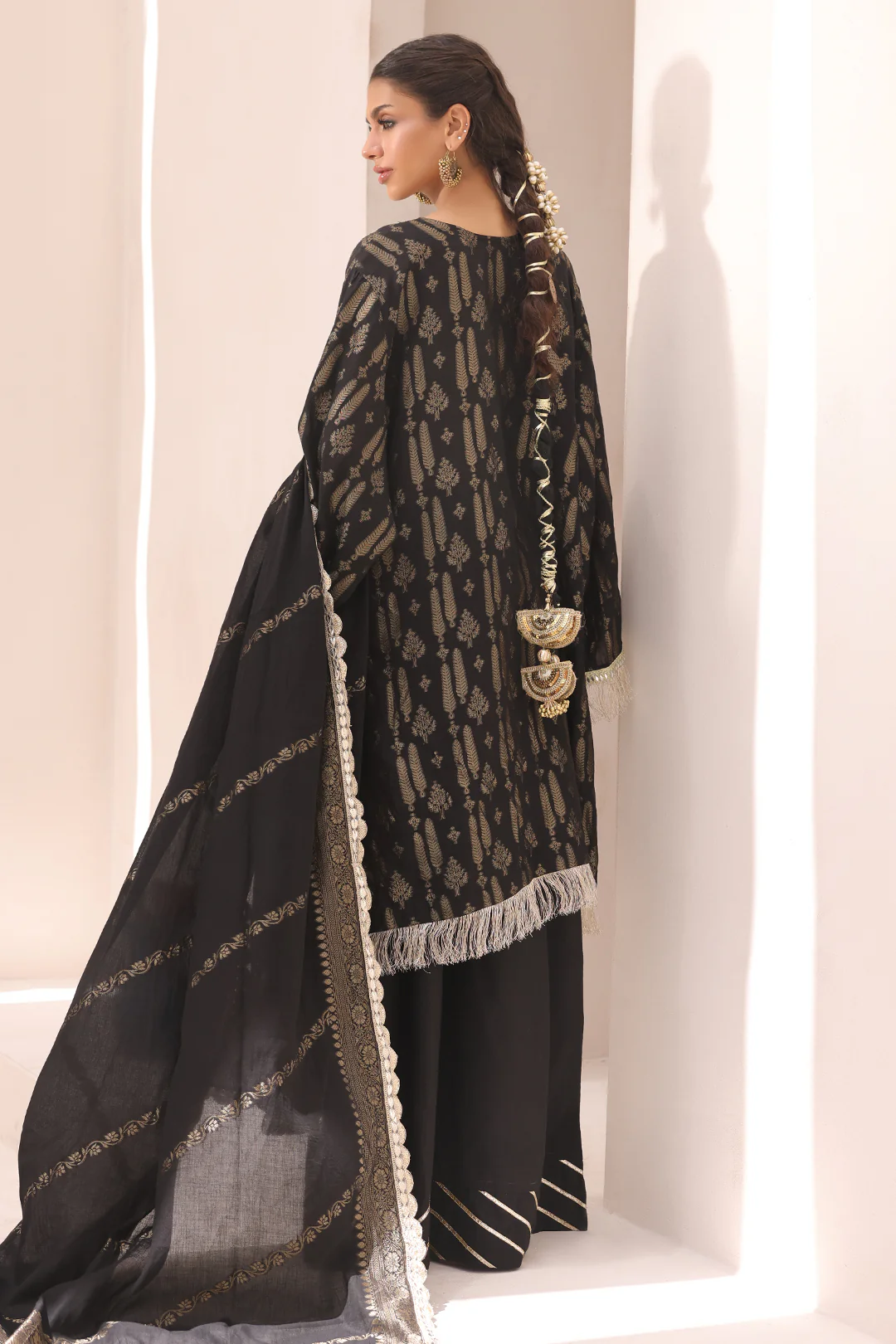Embroidered Shirt Shalwar Dupatta - 1799 - Image 8