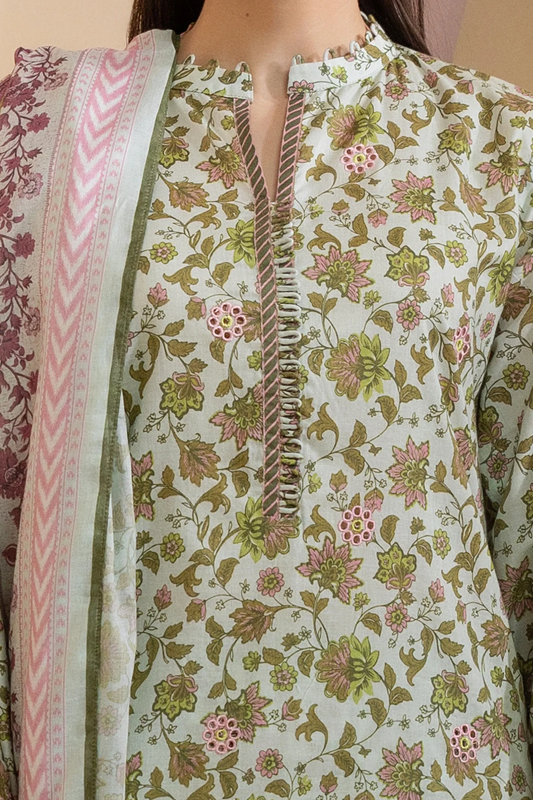 Embroidered Shirt Shalwar Dupatta - 0061 - Image 5
