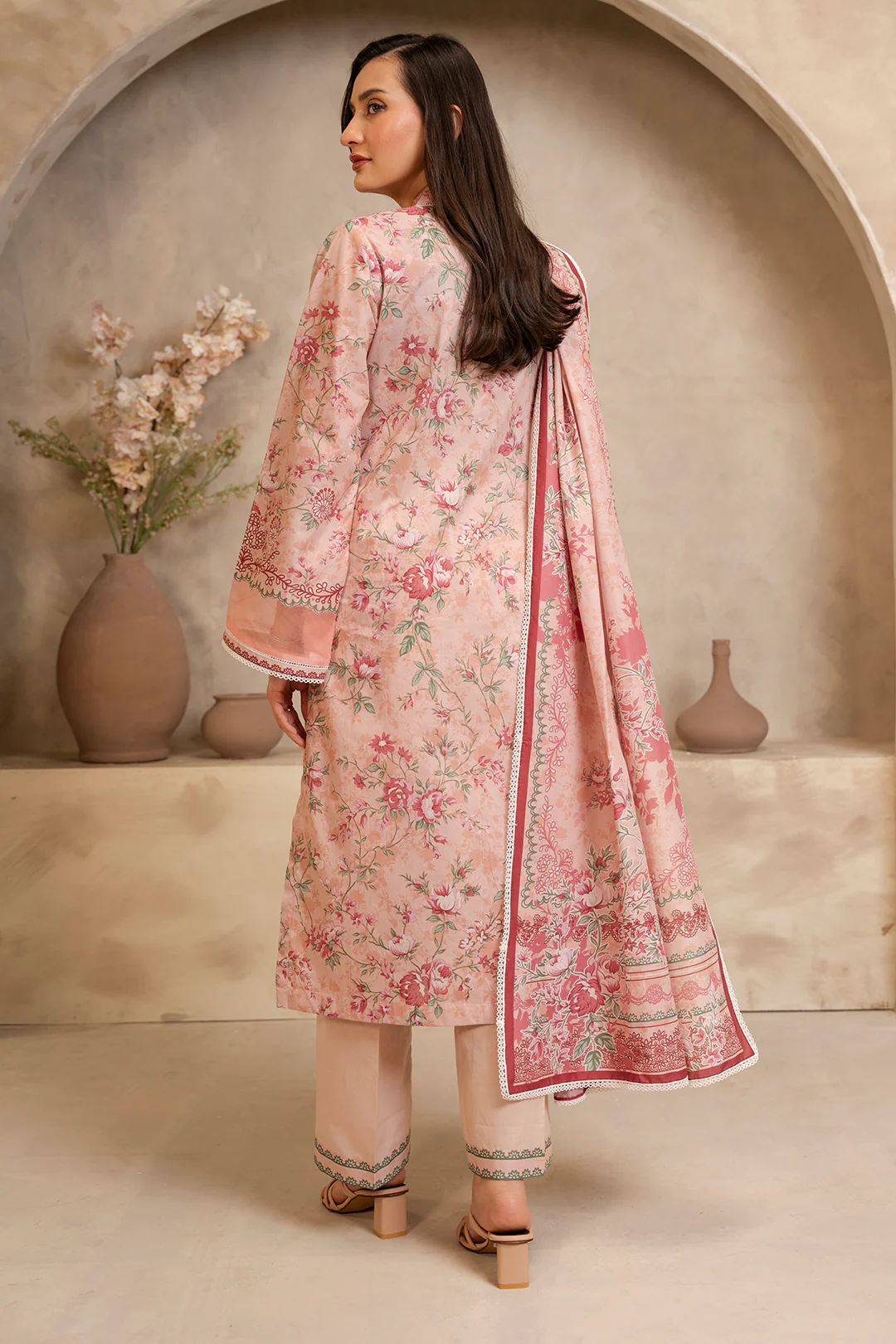Embroidered Shirt Shalwar Dupatta - 0065 - Image 4
