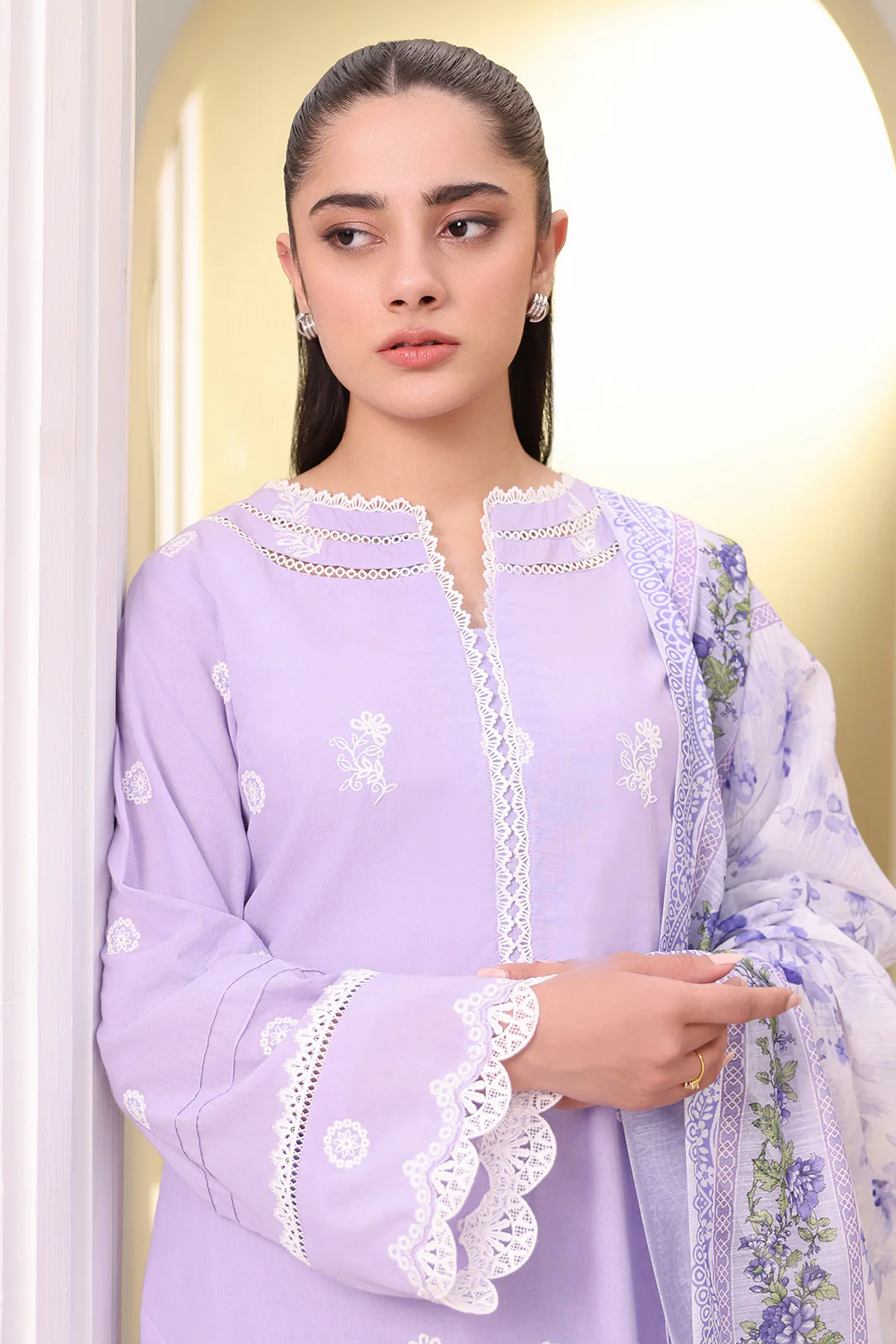 Embroidered Shirt Shalwar Dupatta - 0068 - Image 2