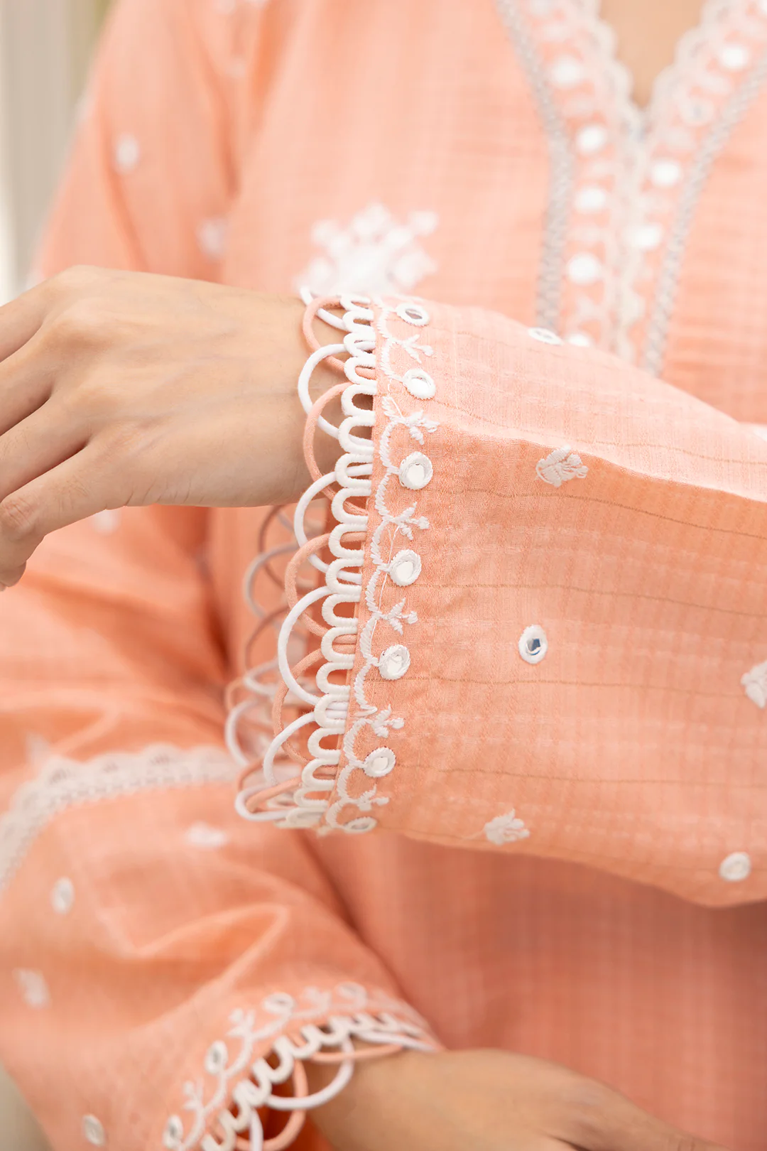 Embroidered Shirt Shalwar Dupatta - 0074 - Image 5