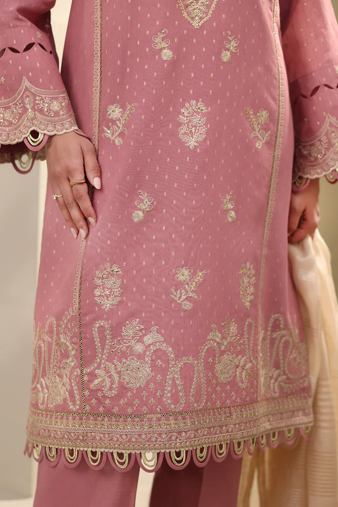 Embroidered Shirt Shalwar Dupatta - 0080 - Image 6