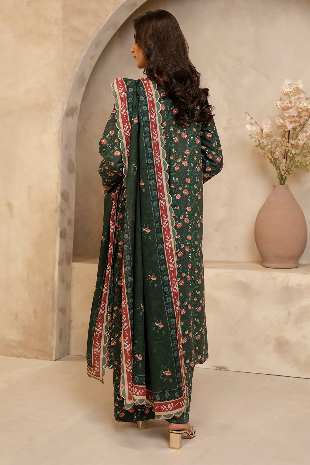 Embroidered Shirt Shalwar Dupatta - 0137 - Image 5