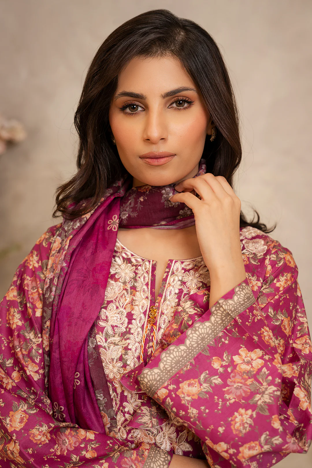 Embroidered Shirt Shalwar Dupatta - 0139 - Image 2