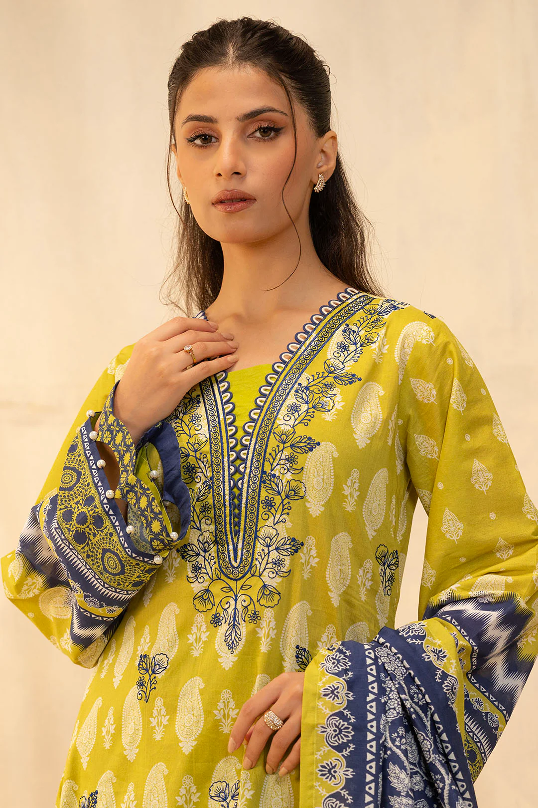 Embroidered Shirt Shalwar Dupatta - 0140 - Image 2