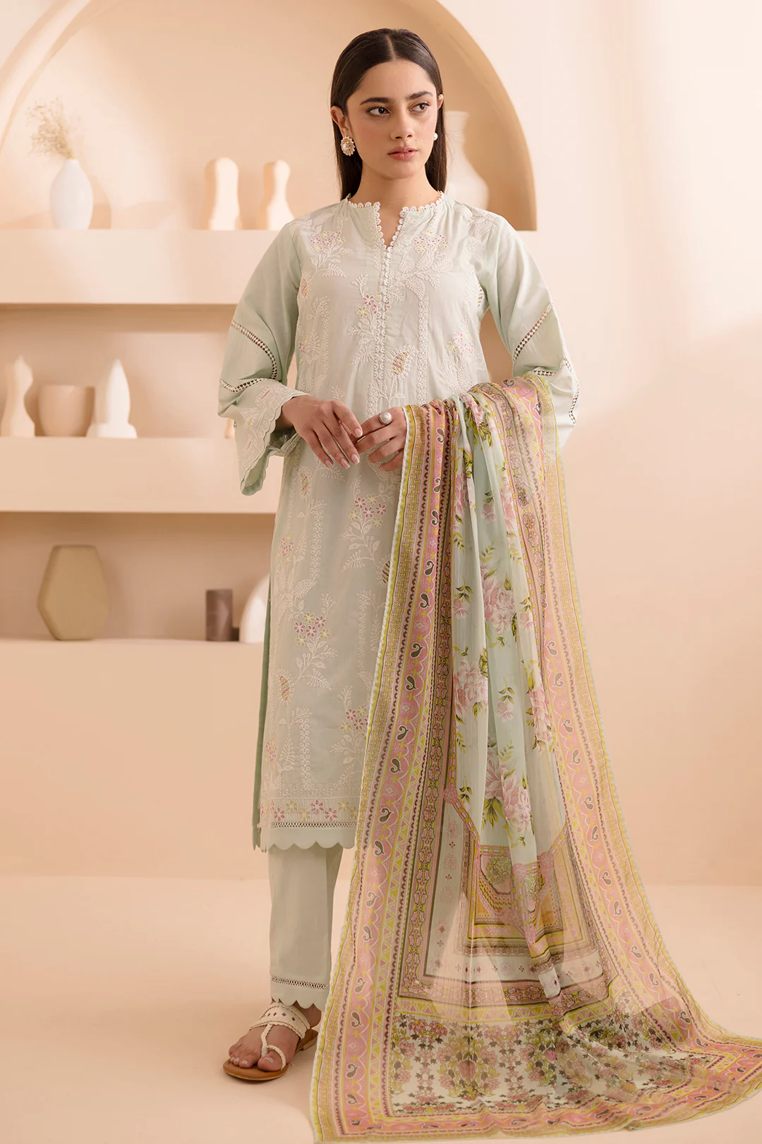 Embroidered Shirt Shalwar Dupatta - 0143