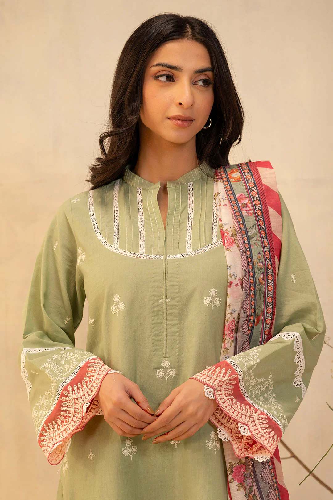 Embroidered Shirt Shalwar Dupatta - 0144 - Image 2