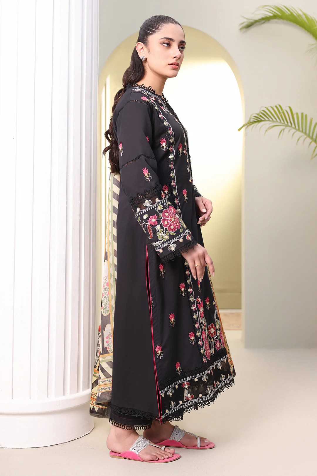 Embroidered Shirt Shalwar Dupatta - 0148 - Image 7