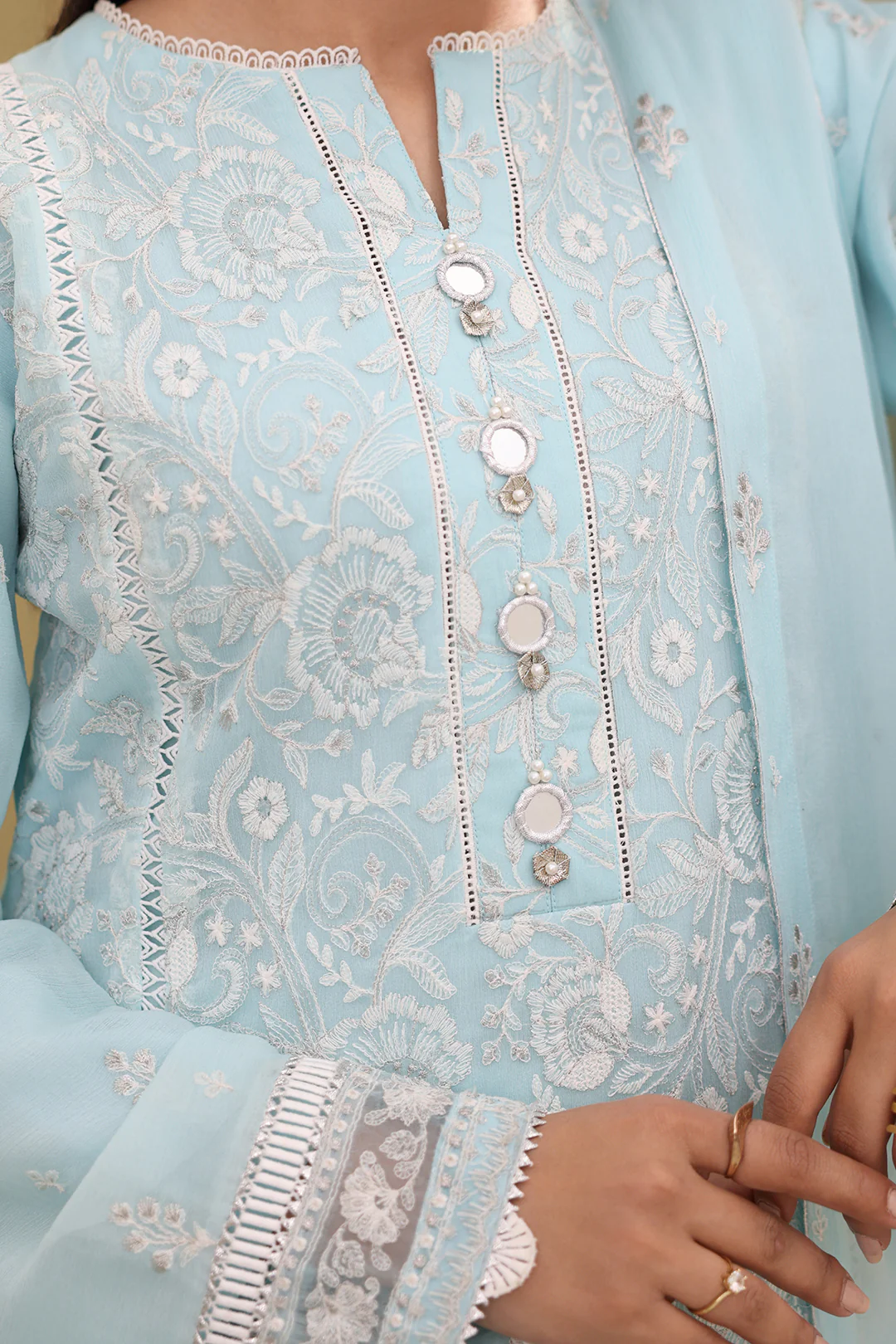 Embroidered Shirt Shalwar Dupatta - 0152 - Image 5