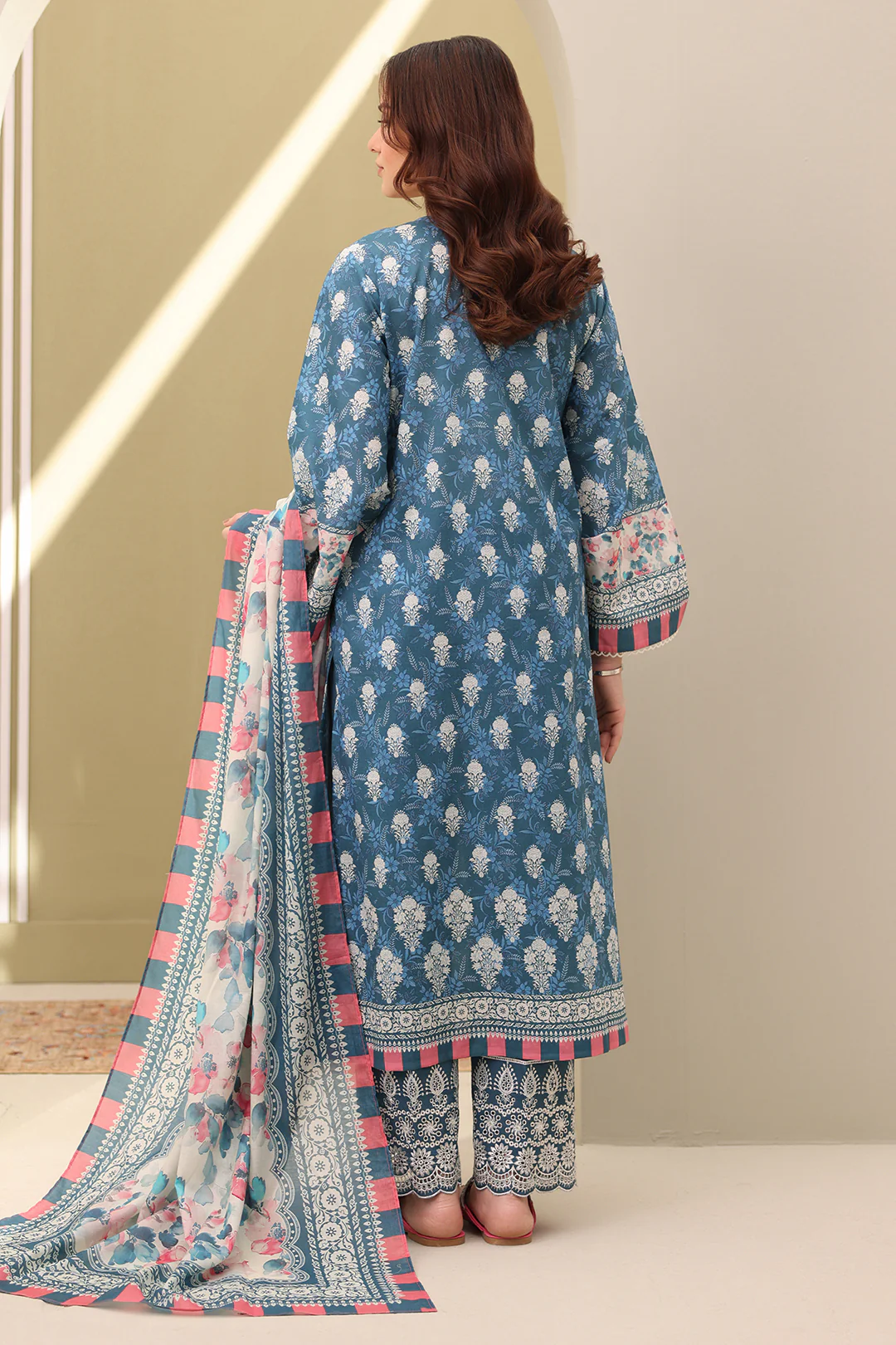 Embroidered Shirt Shalwar Dupatta - 0200 - Image 7