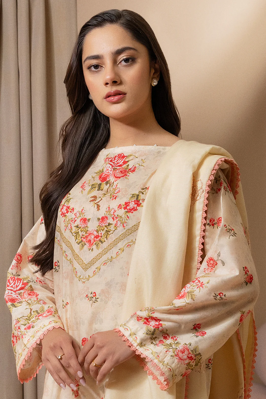 Embroidered Shirt Shalwar Dupatta - 0209 - Image 2