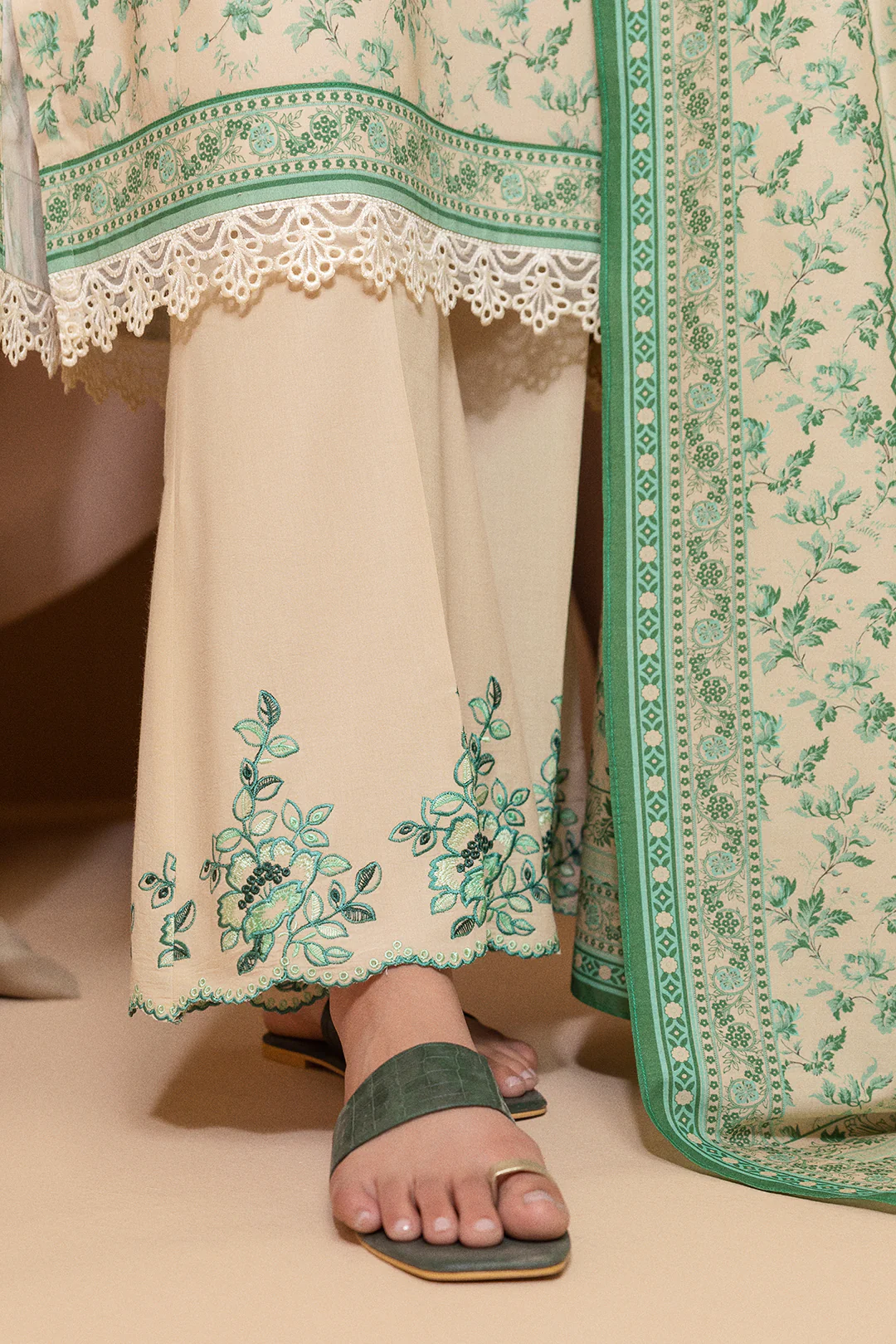 Embroidered Shirt Shalwar Dupatta - 0211 - Image 6