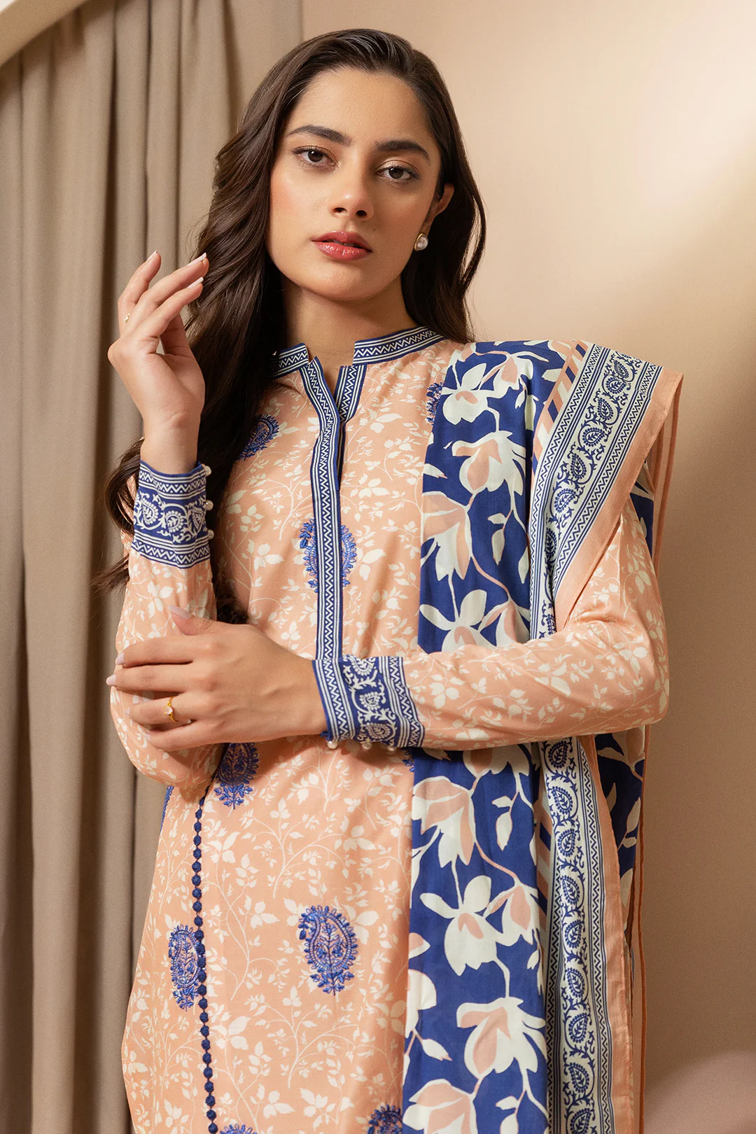 Embroidered Shirt Shalwar Dupatta - 0212 - Image 2