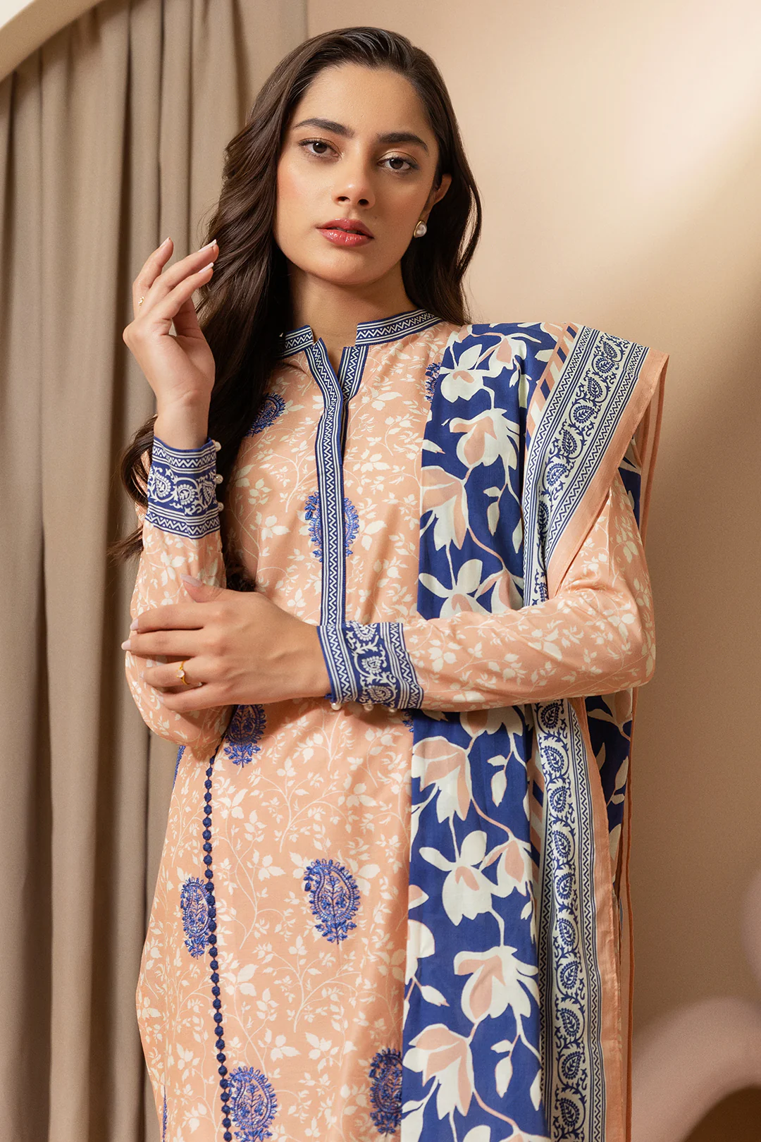 Embroidered Shirt Shalwar Dupatta - 0212 - Image 6