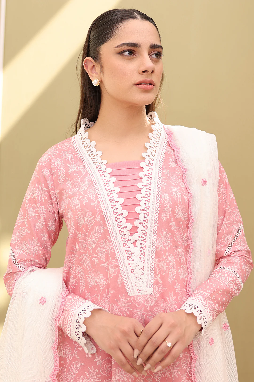 Embroidered Shirt Shalwar Dupatta - 0214 - Image 2