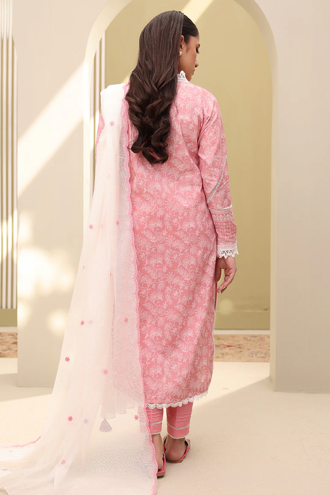 Embroidered Shirt Shalwar Dupatta - 0214 - Image 8