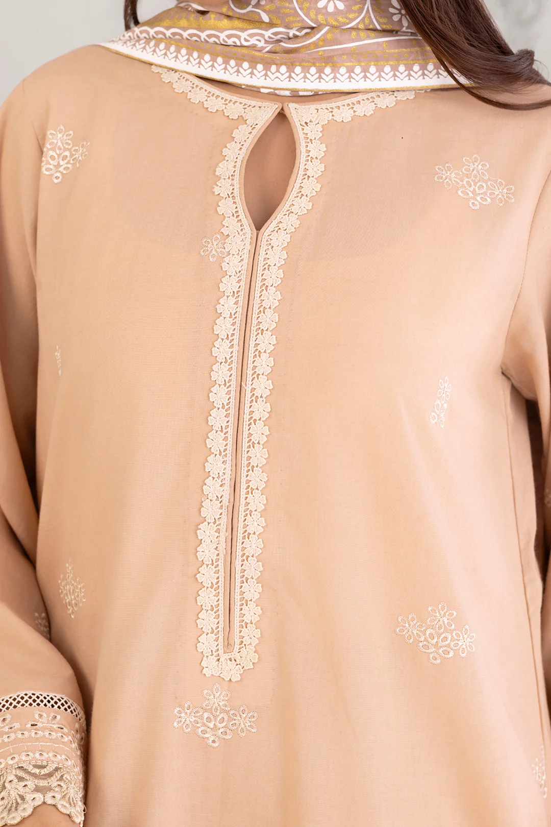 Embroidered Shirt Shalwar Dupatta - 0217 - Image 4