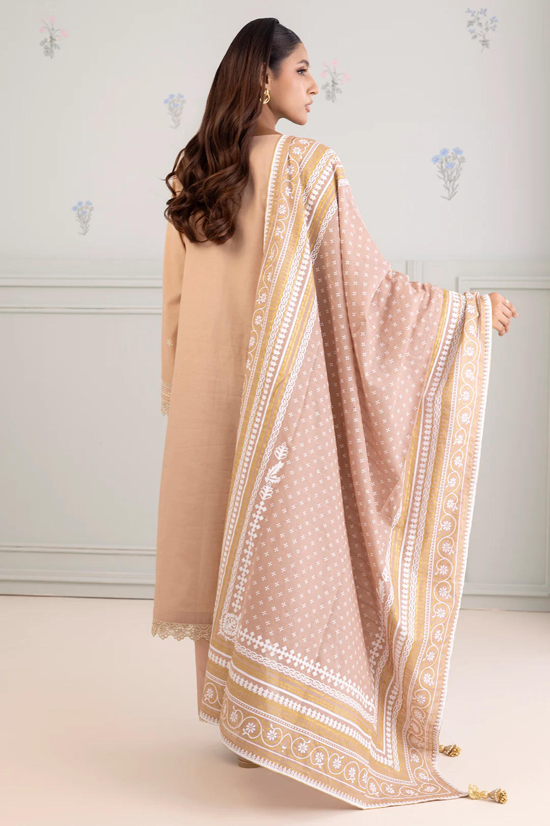 Embroidered Shirt Shalwar Dupatta - 0217 - Image 8