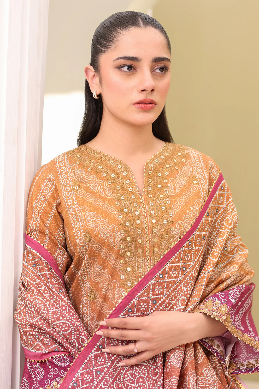 Embroidered Shirt Shalwar Dupatta - 0277 - Image 2