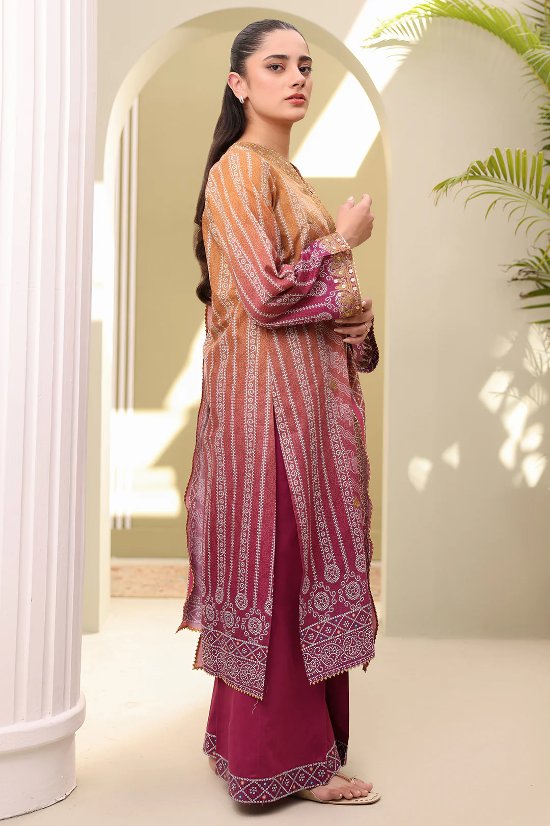 Embroidered Shirt Shalwar Dupatta - 0277 - Image 6