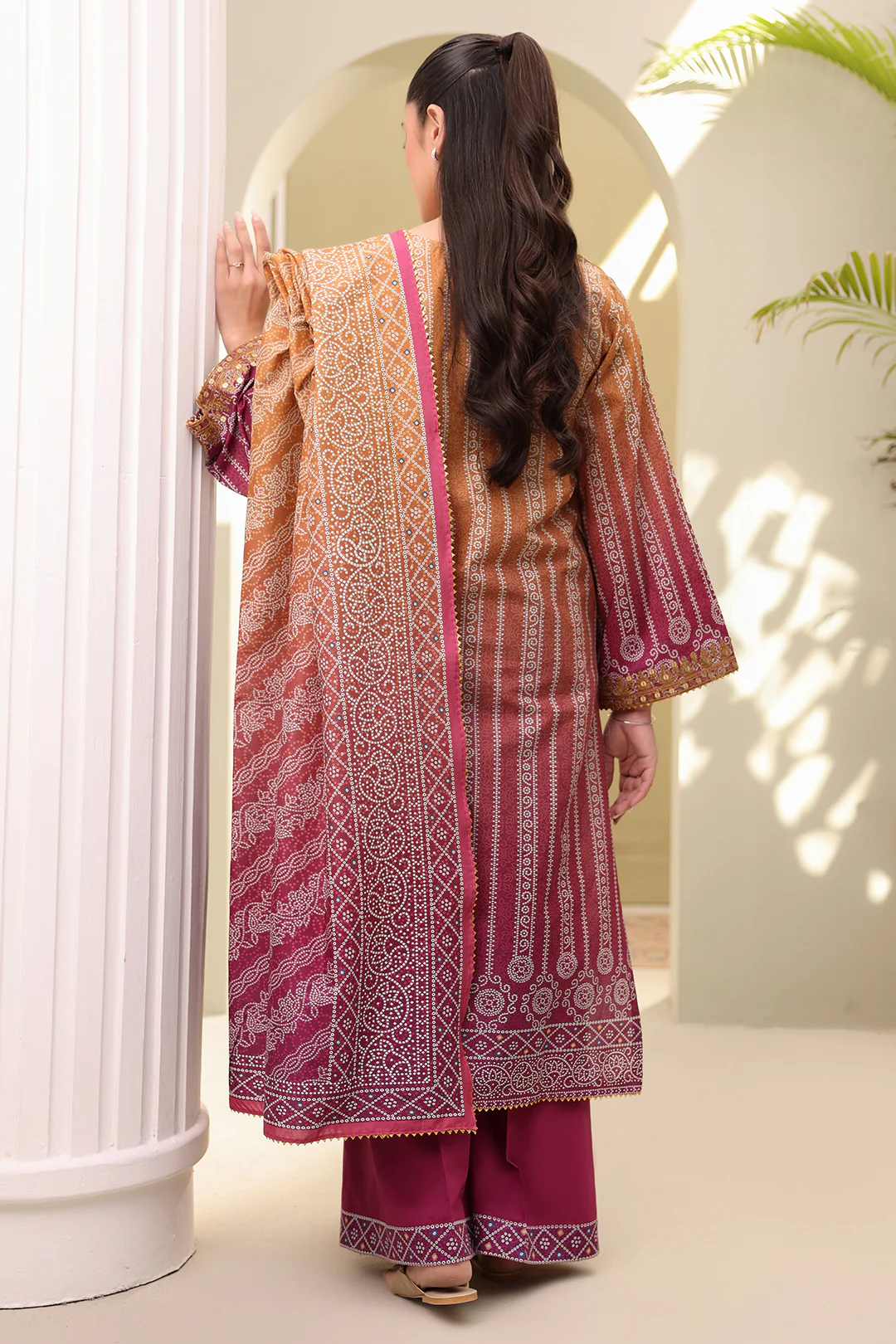 Embroidered Shirt Shalwar Dupatta - 0277 - Image 7