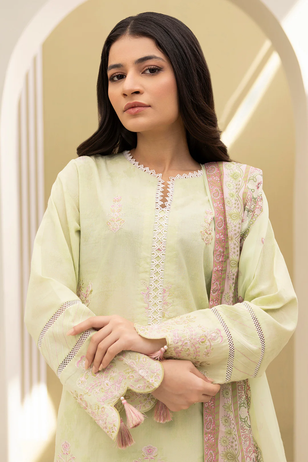 Embroidered Shirt Shalwar Dupatta - 0281 - Image 2