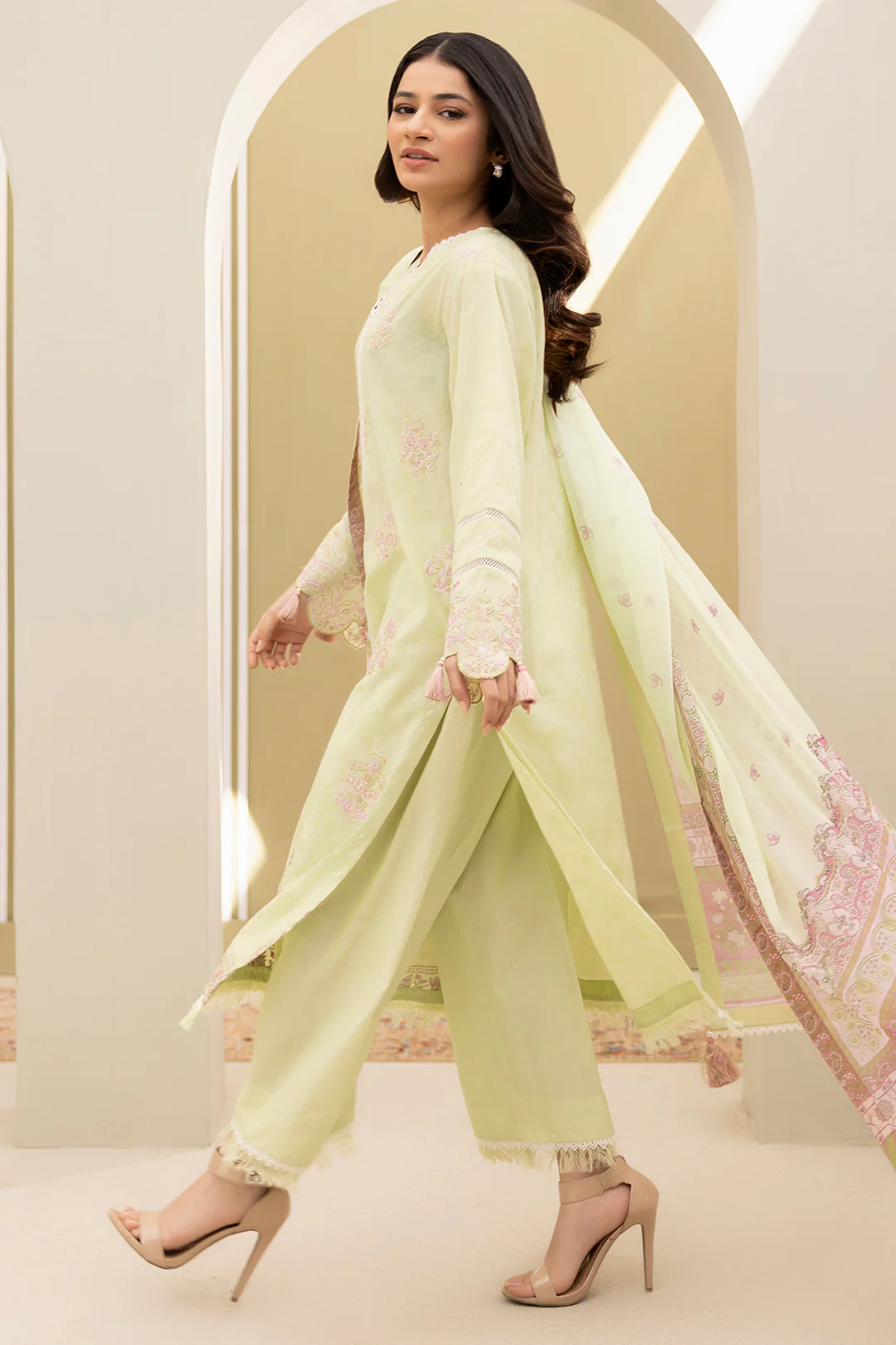 Embroidered Shirt Shalwar Dupatta - 0281 - Image 3