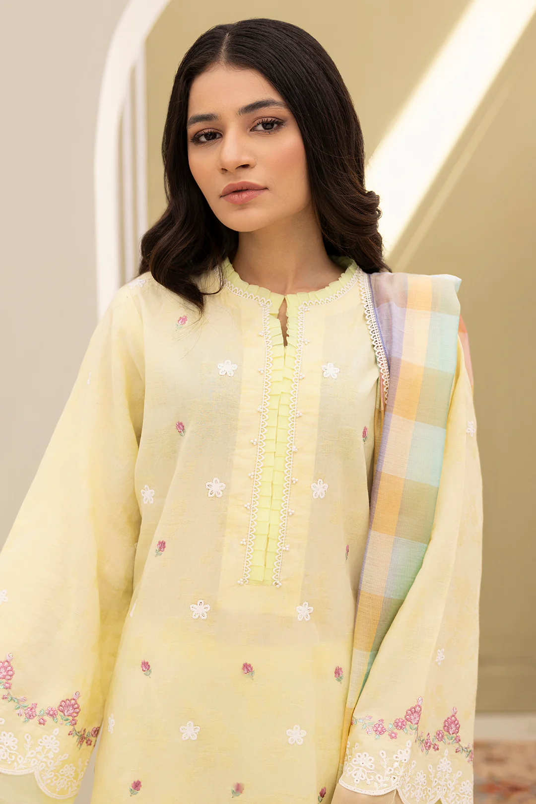 Embroidered Shirt Shalwar Dupatta - 0283 - Image 5