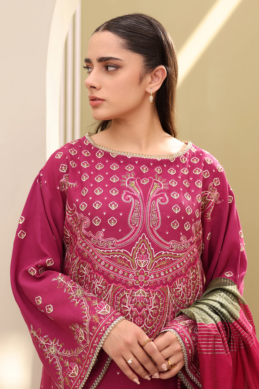 Embroidered Shirt Shalwar Dupatta - 0286 - Image 3