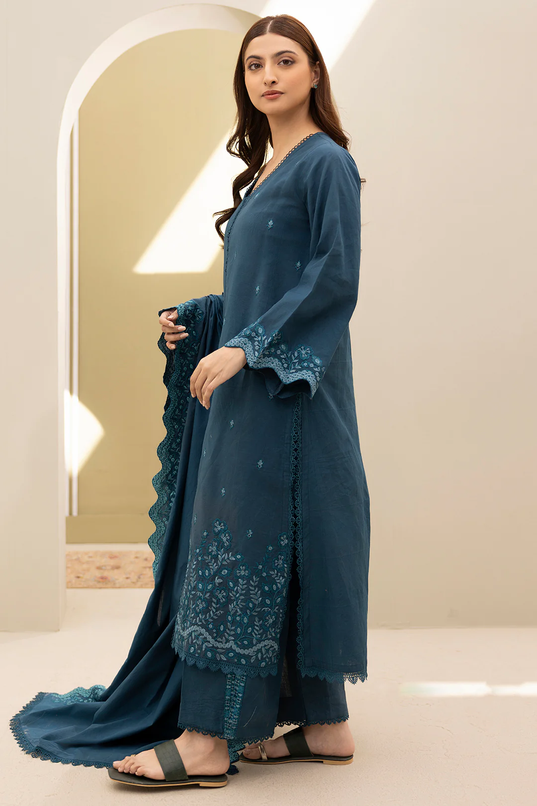 Embroidered Shirt Shalwar Dupatta - 0291 - Image 14