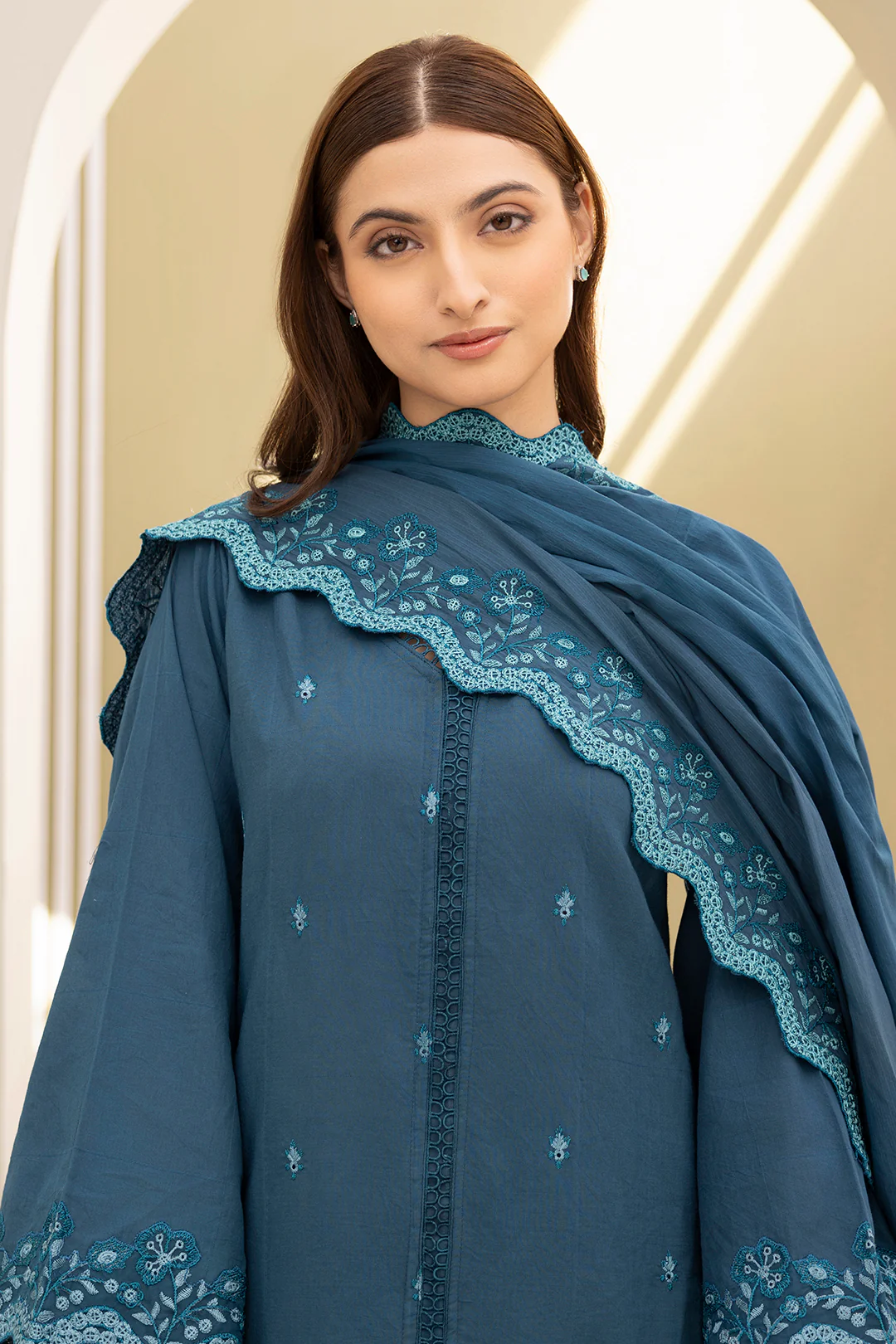 Embroidered Shirt Shalwar Dupatta - 0291 - Image 3