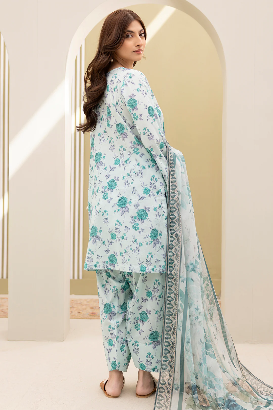 Embroidered Shirt Shalwar Dupatta - 0294 - Image 6