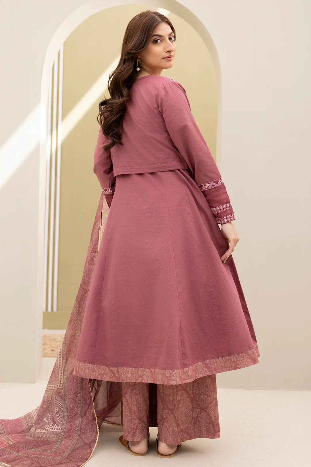 Embroidered Shirt Shalwar Dupatta - 0296 - Image 7