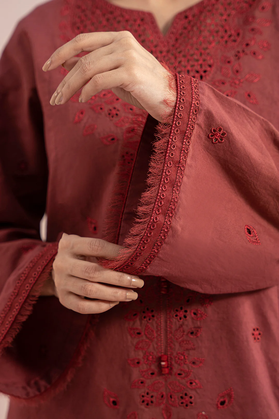 Embroidered Shirt Shalwar Dupatta - 0298 - Image 4