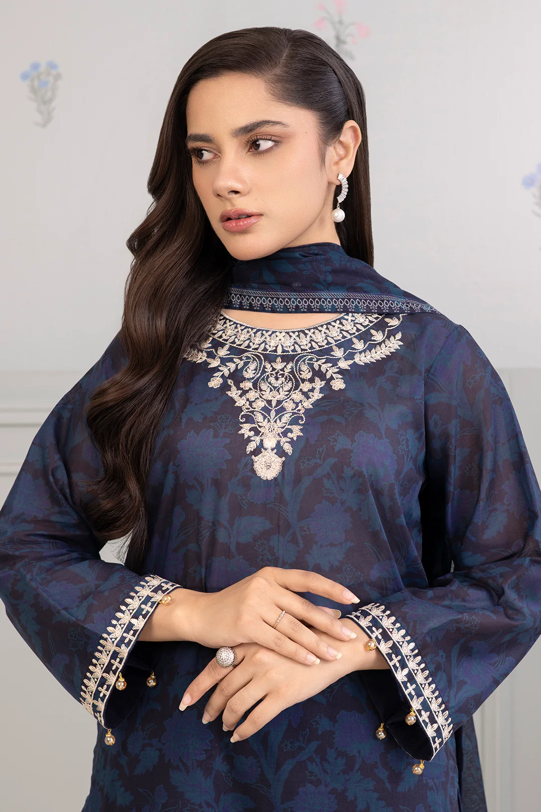 Embroidered Shirt Shalwar Dupatta - 0339 - Image 2