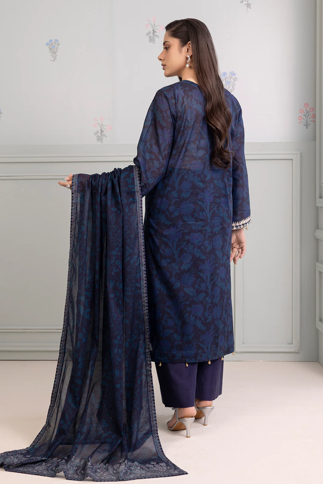 Embroidered Shirt Shalwar Dupatta - 0339 - Image 6