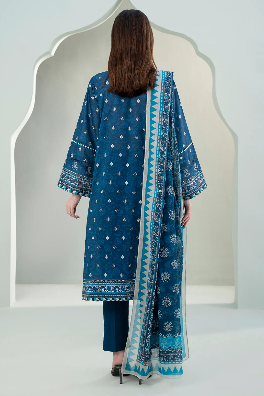 Embroidered Shirt Shalwar Dupatta - 0340 - Image 5